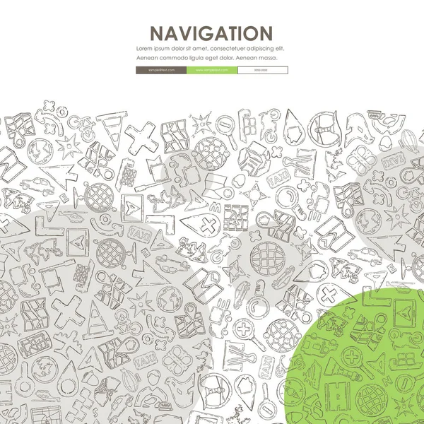 Navigációs weboldal sablon Design — Stock Vector
