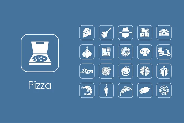 Набір простих іконок для піци — стоковий вектор