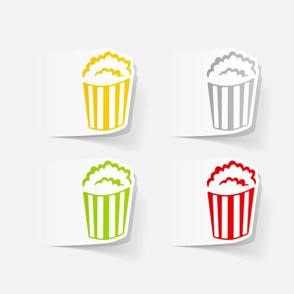 Realistisk design element popcorn — Stock vektor