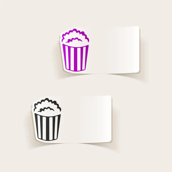 Realistisk design element popcorn — Stock vektor