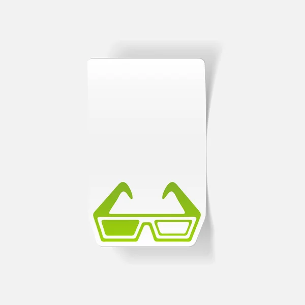 Elemento di design realistico occhiali 3d — Vettoriale Stock