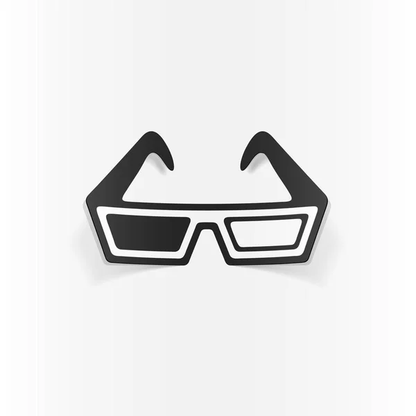 Elemento de diseño realista gafas 3d — Vector de stock