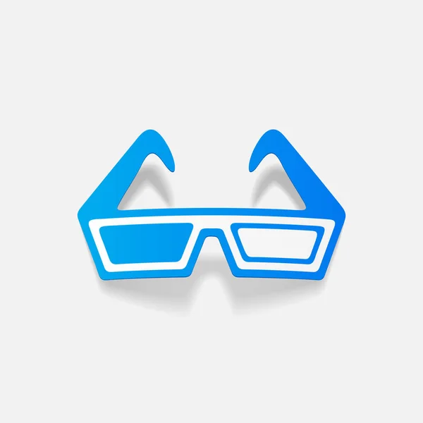 現実的なデザイン要素の 3 d メガネ — ストックベクタ
