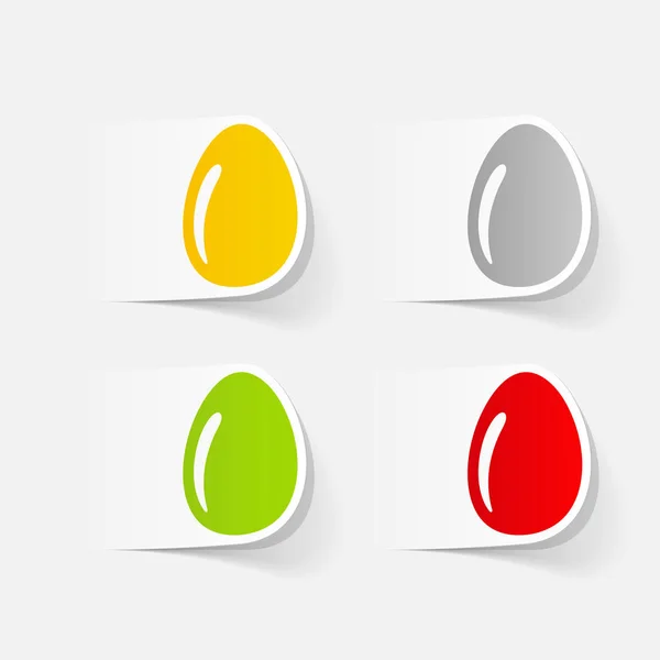 Elementi di design realistici uova di Pasqua — Vettoriale Stock
