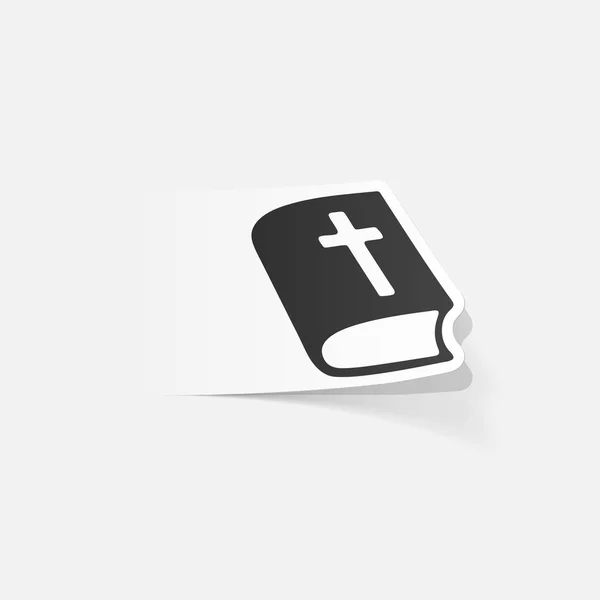 Elemento de diseño realista biblia — Vector de stock