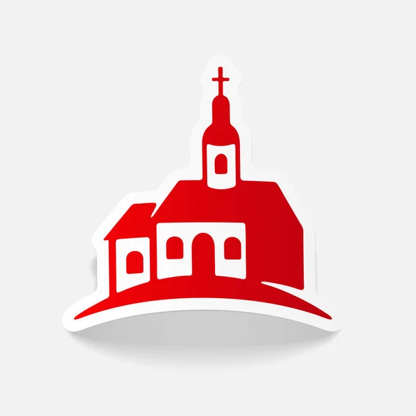 Elemento de diseño realista iglesia — Vector de stock