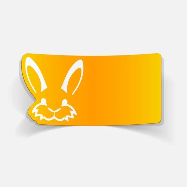 Élément de conception réaliste lapin de Pâques — Image vectorielle