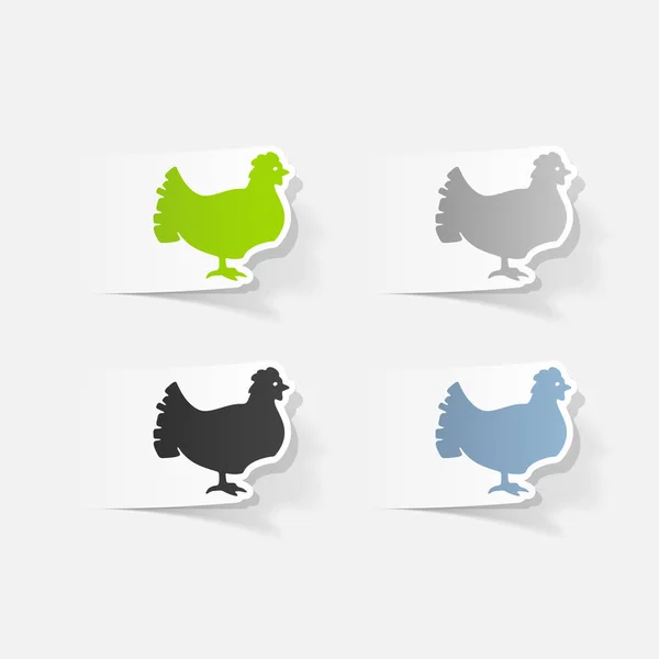 Elementos de diseño realistas pollos — Vector de stock