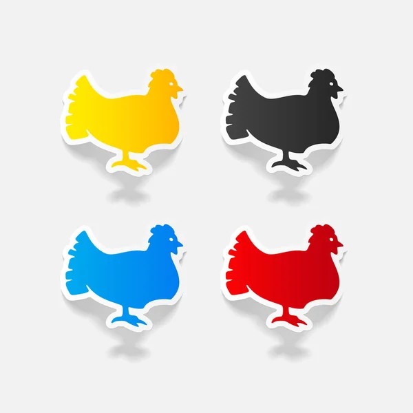 Realistic design elements chickens — Stock Vector