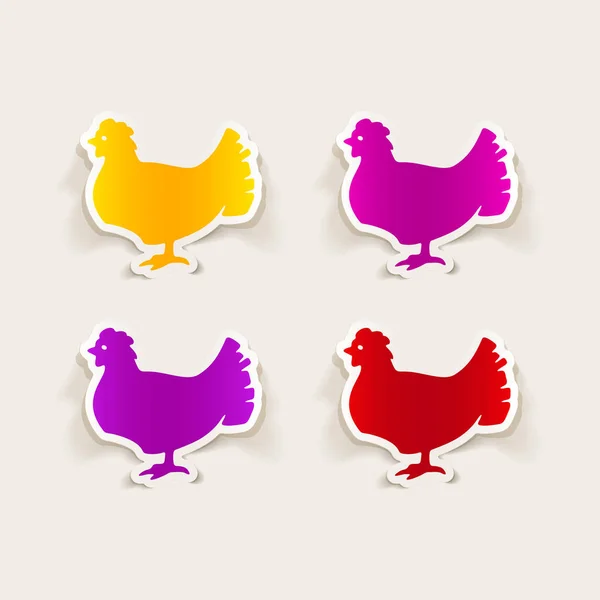 Realistyczne projektowanie elementów kurczaków — Wektor stockowy