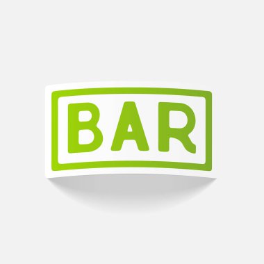 gerçekçi tasarım öğesi bar