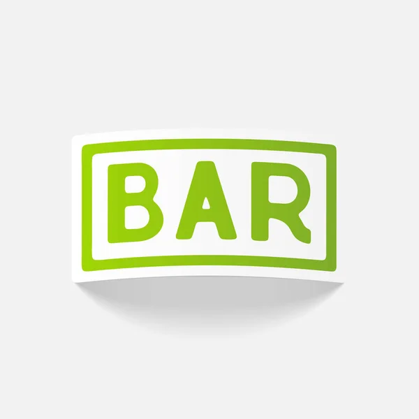 Gerçekçi tasarım öğesi bar — Stok Vektör