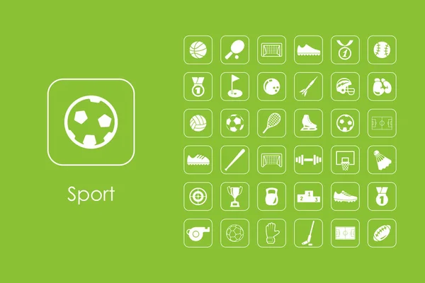 Set di sport semplici icone — Vettoriale Stock