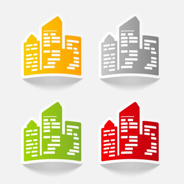 Grattacieli urbani realistici — Vettoriale Stock