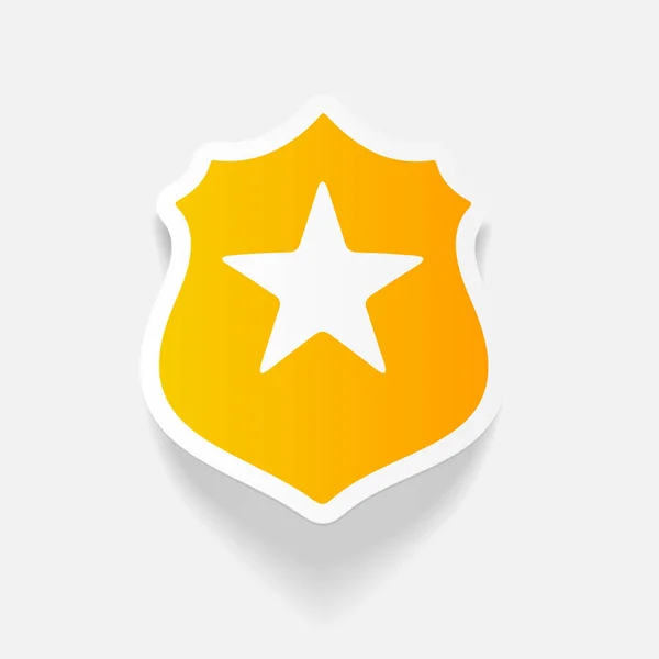 Realistische politie badge — Stockvector