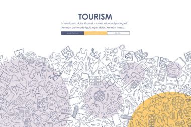 Turizm Web sitesi şablonu tasarımı Doodle