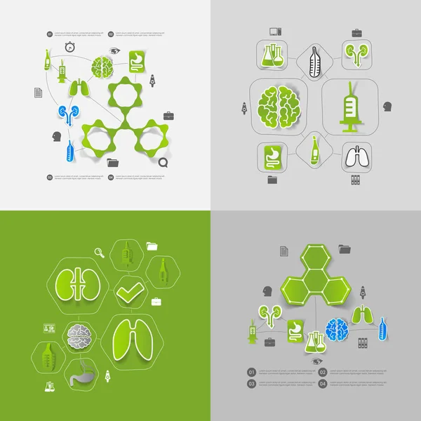 Autocollant médicinal infographie — Image vectorielle