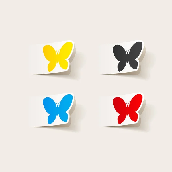 Elemento di design realistico: farfalla — Vettoriale Stock