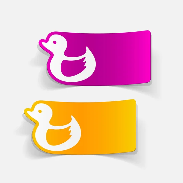 Realistic design element: duck — Stock Vector