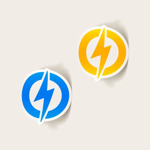 Realistic design element: lightning bolt — Stock Vector