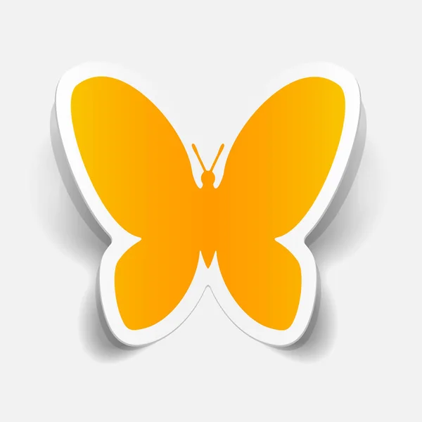 Elemento de diseño realista: mariposa — Vector de stock