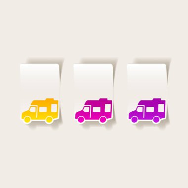kamyonet ve karavan Icon set