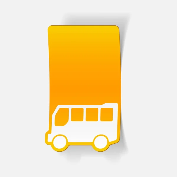 Realistic design element: bus icon — Stock Vector