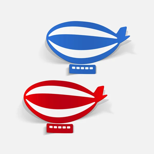 Conjunto de iconos de dirigible — Vector de stock