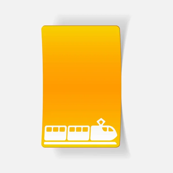 Tasarım öğesi: simge tren — Stok Vektör