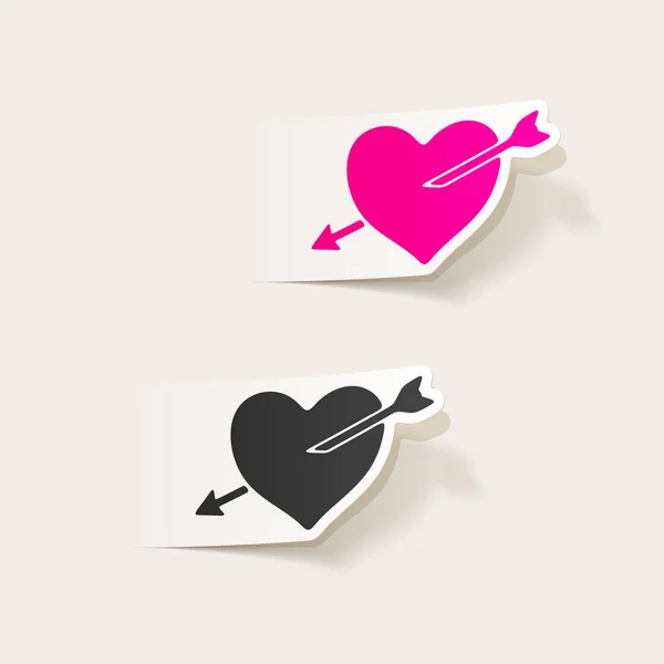 Elemento de diseño: corazón — Vector de stock