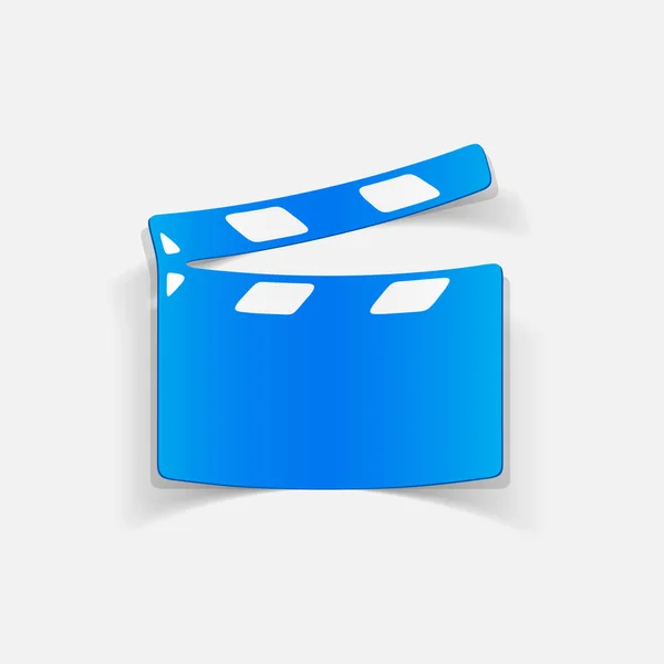 Realistic  clapper cinema — Stock Vector