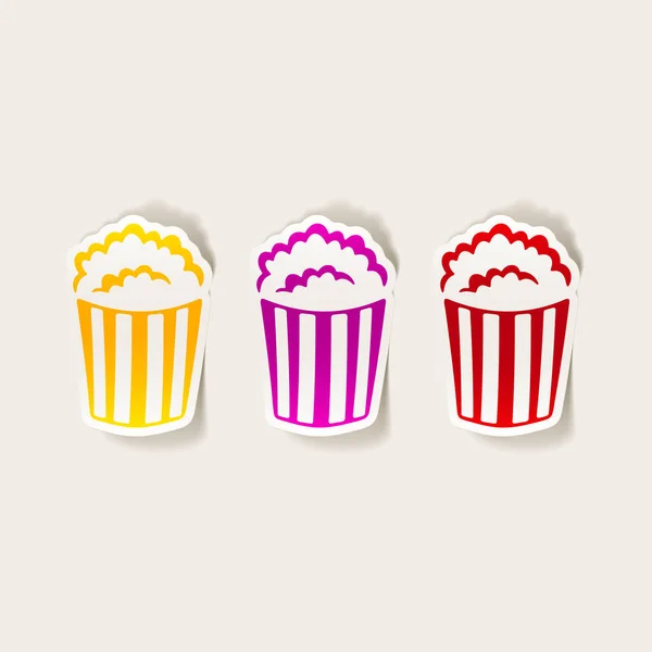 Realistisk design popcorn — Stock vektor