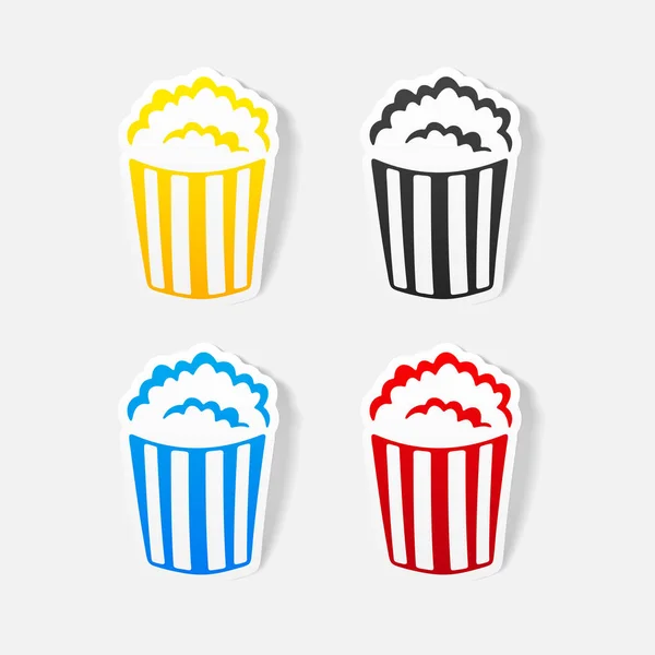 Realistisk design popcorn — Stock vektor