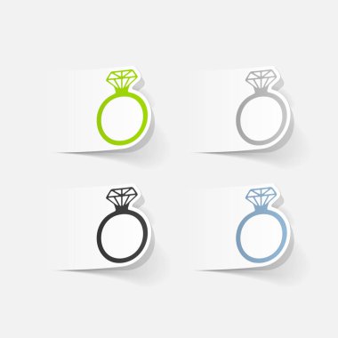 Yüzük Elmas Icons set ile