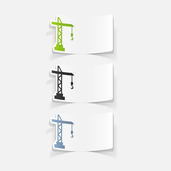 Hoisting crane icons set — Stock Vector
