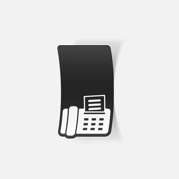 Fax Appartement Icône — Image vectorielle