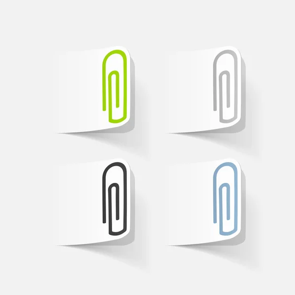 Paperclip icons set — Stockvector