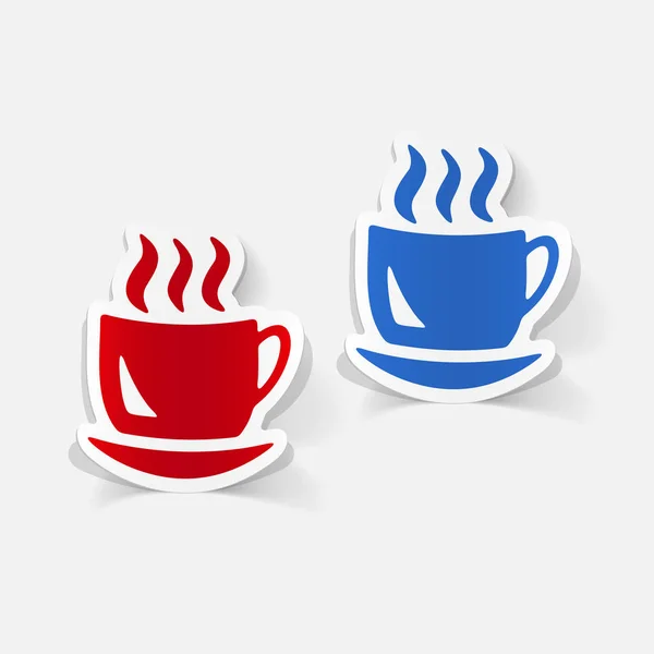 Cup of coffee icons set — Stock Vector