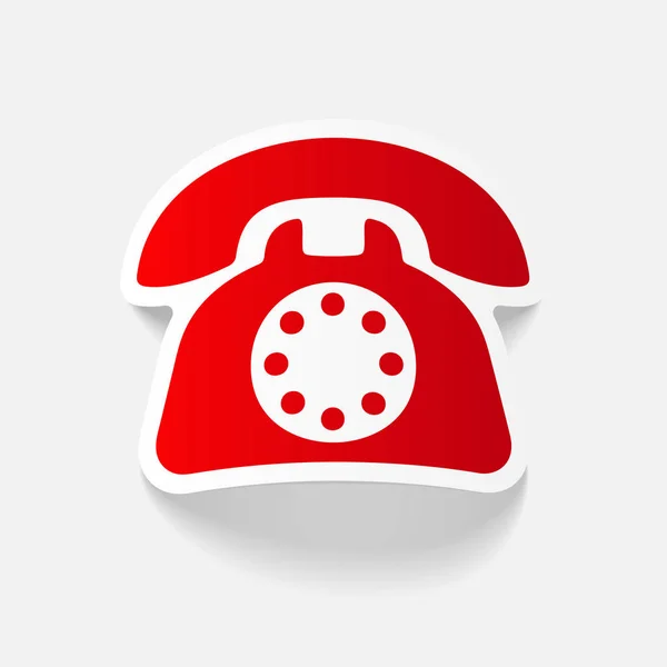 Telephone flat icon — Stock Vector