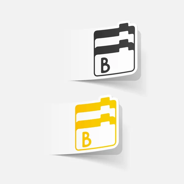 Folder icons set — Stock Vector