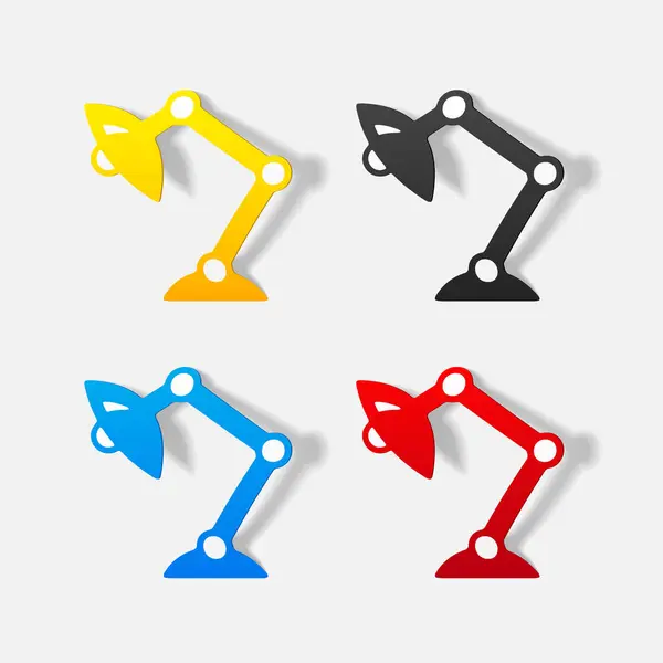Lampe de bureau icône ensemble — Image vectorielle