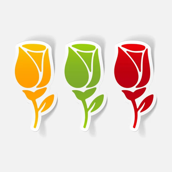Rose set icone — Vettoriale Stock