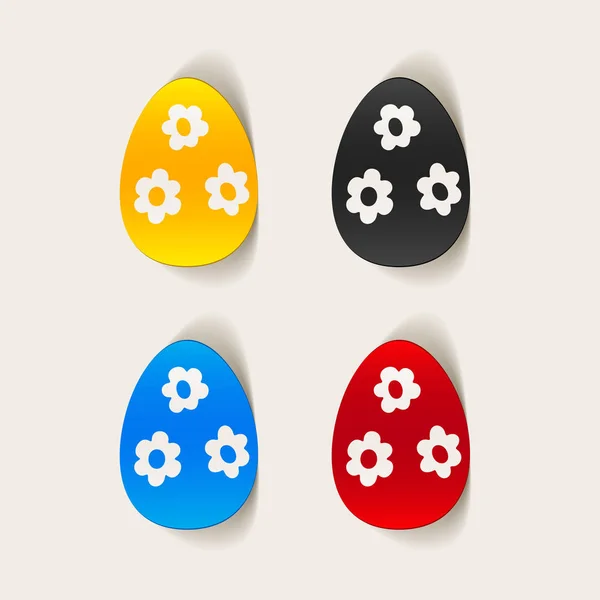 Easter eggs icons — Stock Vector