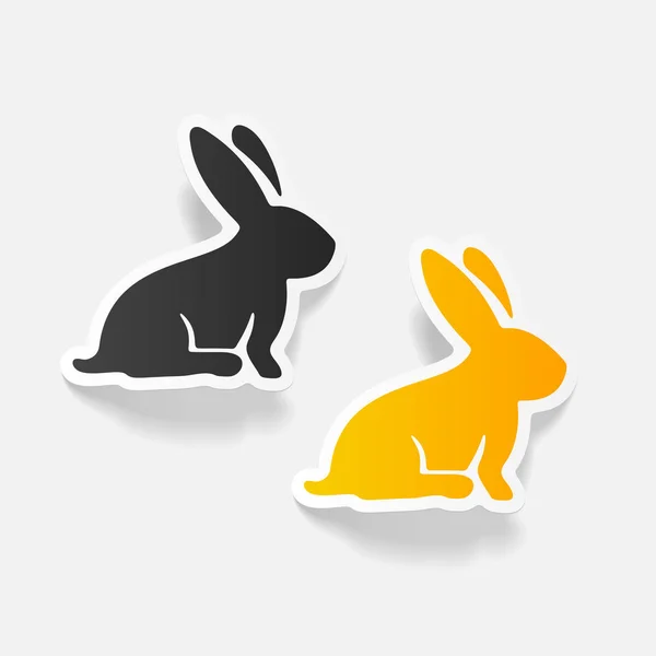 Easter rabbit icons set — Stock Vector