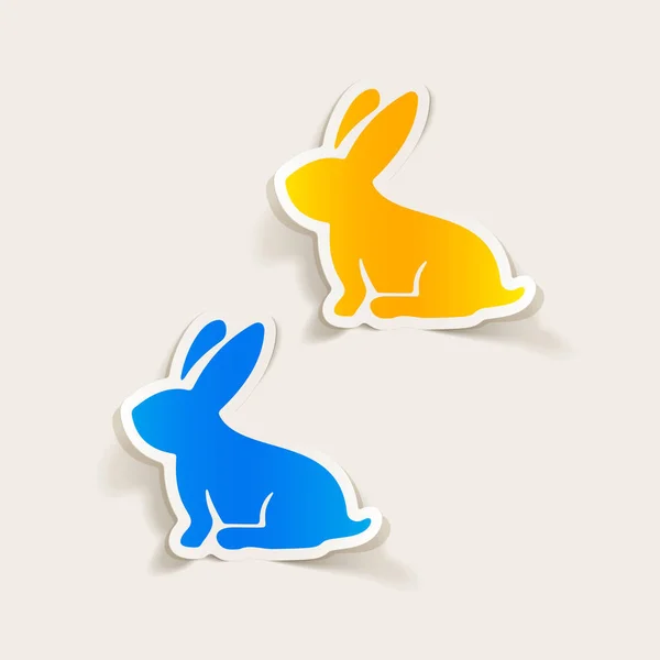 Easter rabbit icons set — Stock Vector