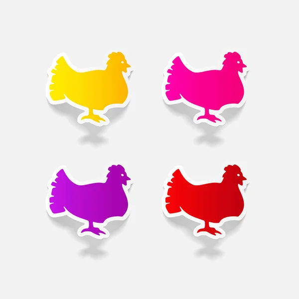 Zestaw ikon kurczaka — Wektor stockowy