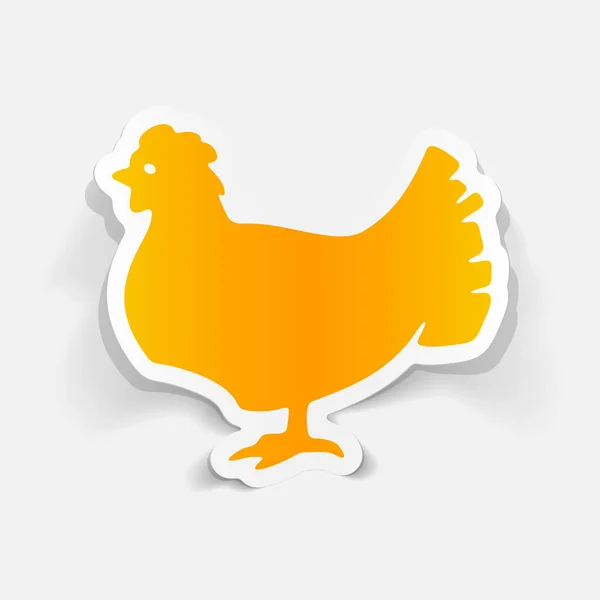 Icono plano de pollo — Vector de stock