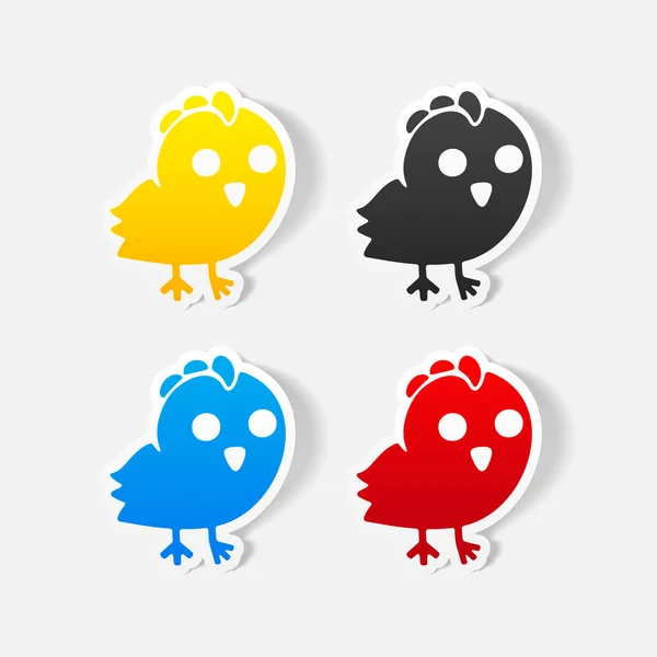 Chicken icons set — Stock Vector