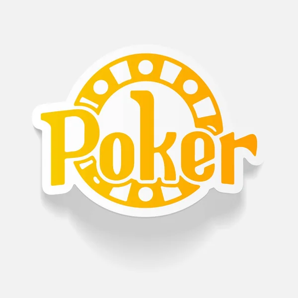 Poker flat ikonen — Stock vektor