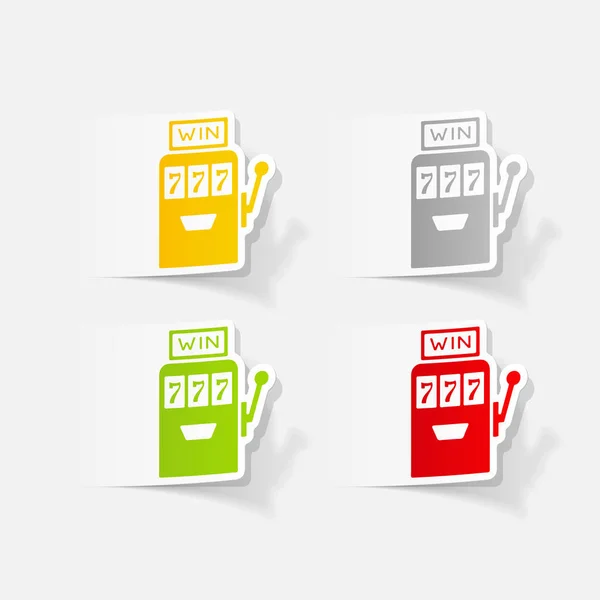 Slot machine icons set — Stock Vector